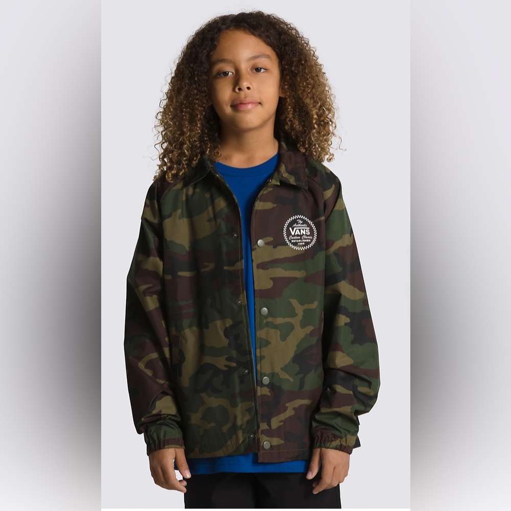 Vans Youth Camo Torrey Windbreaker Jacket Size Large